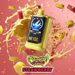 Banana Steezy Strawberry Mr Fog Nova 36K Disposable Vape(NEW) - VapeBest