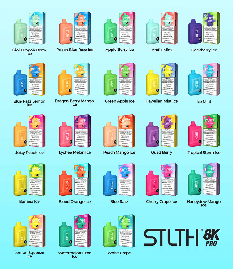 stlth 8k pro vape flavours