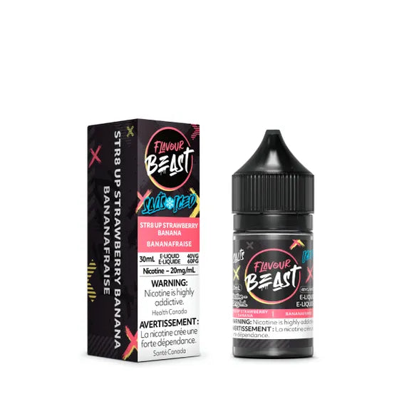 Str8 Up Strawberry Banana Iced-Flavour Beast E-Liquid Salt 30ML' - VapeBest