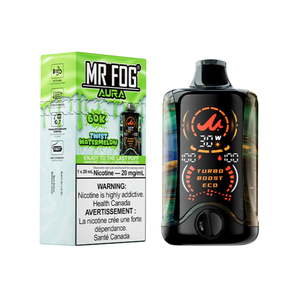 Twist Watermelon Mr. Fog Aura 60K Disposable Vape - VapeBest