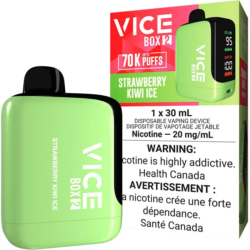 Strawberry Kiwi Ice Vice Box 2 70K Disposable Vape Strawberry Kiwi Ice Vice Box 2 70K Disposable Vape