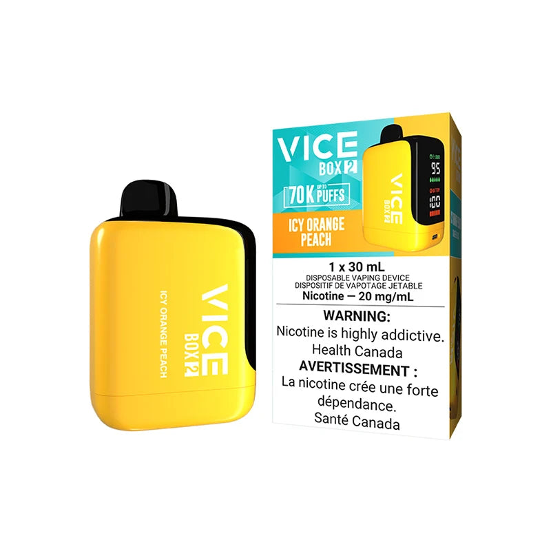 Icy Orange Peach Vice Box 2 70K Disposable Vape - VapeBest