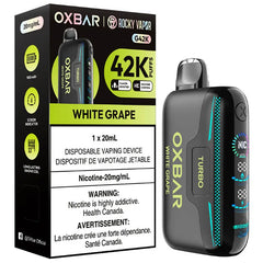 White Grape OXBAR X Rocky Vapor G42K Disposable Vape - VapeBest