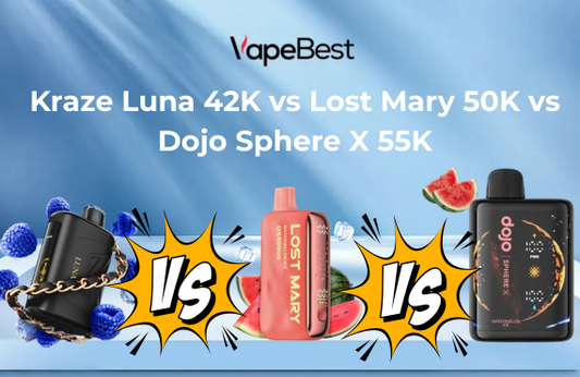 Kraze Luna 42K vs Lost Mary 50K vs Dojo Sphere X 55K