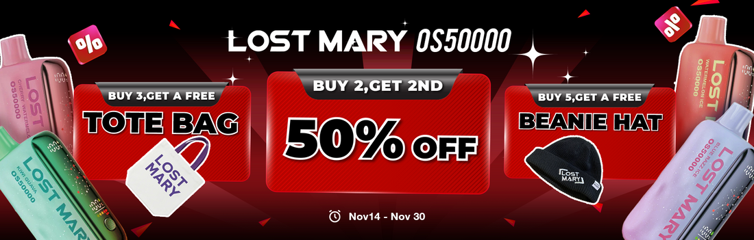 Lost Mary OS50000 Disposable Vape Buy 1, Get 1 at 50% Off – Only $24.75 per Vape!