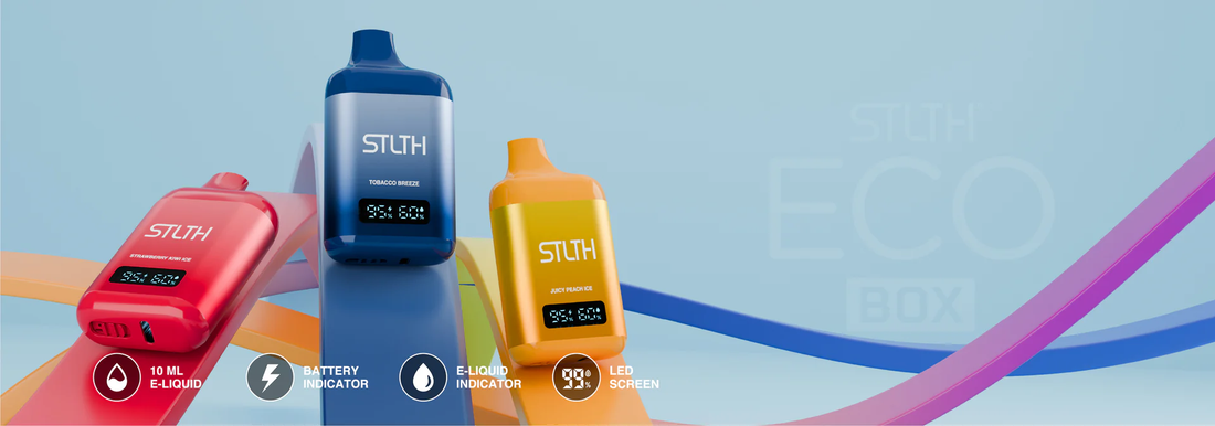 STLTH Eco Box (5000 Puffs) - Metal Disposable Vape | VapeBest STLTH Eco Box (5000 Puffs) - Metal Disposable Vape | VapeBest