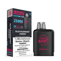 Flavour Beast vape device with Level X packaging on a white background