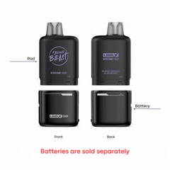 Diagram of a vaping device with labeled parts on a white background