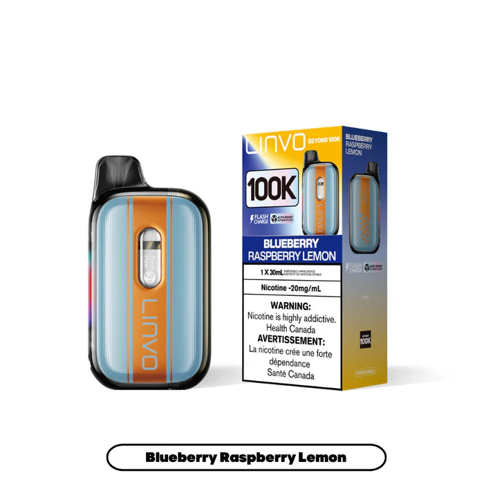 Blueberry Raspberry Lemon Linvo Beyond 100K Disposable Vape