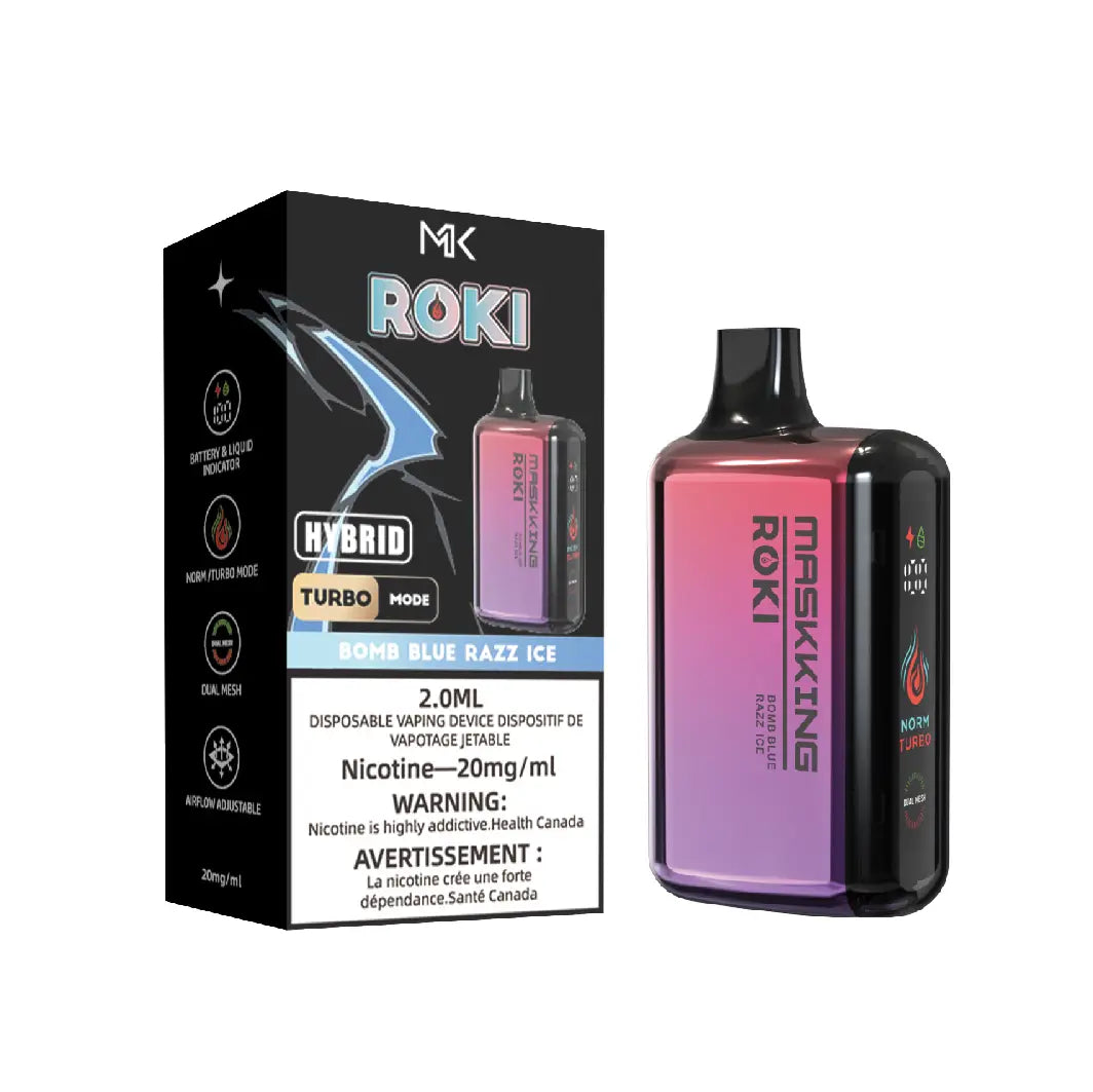 Bone Blue Razz Ice MASKKING Roki 15000 Disposable Vape