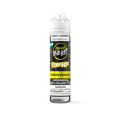 Vape juice bottle with 'Flavour Beast' branding on a white backgroundFlavour Beast E-Liquid Freebase - Bussin Banana Iced
