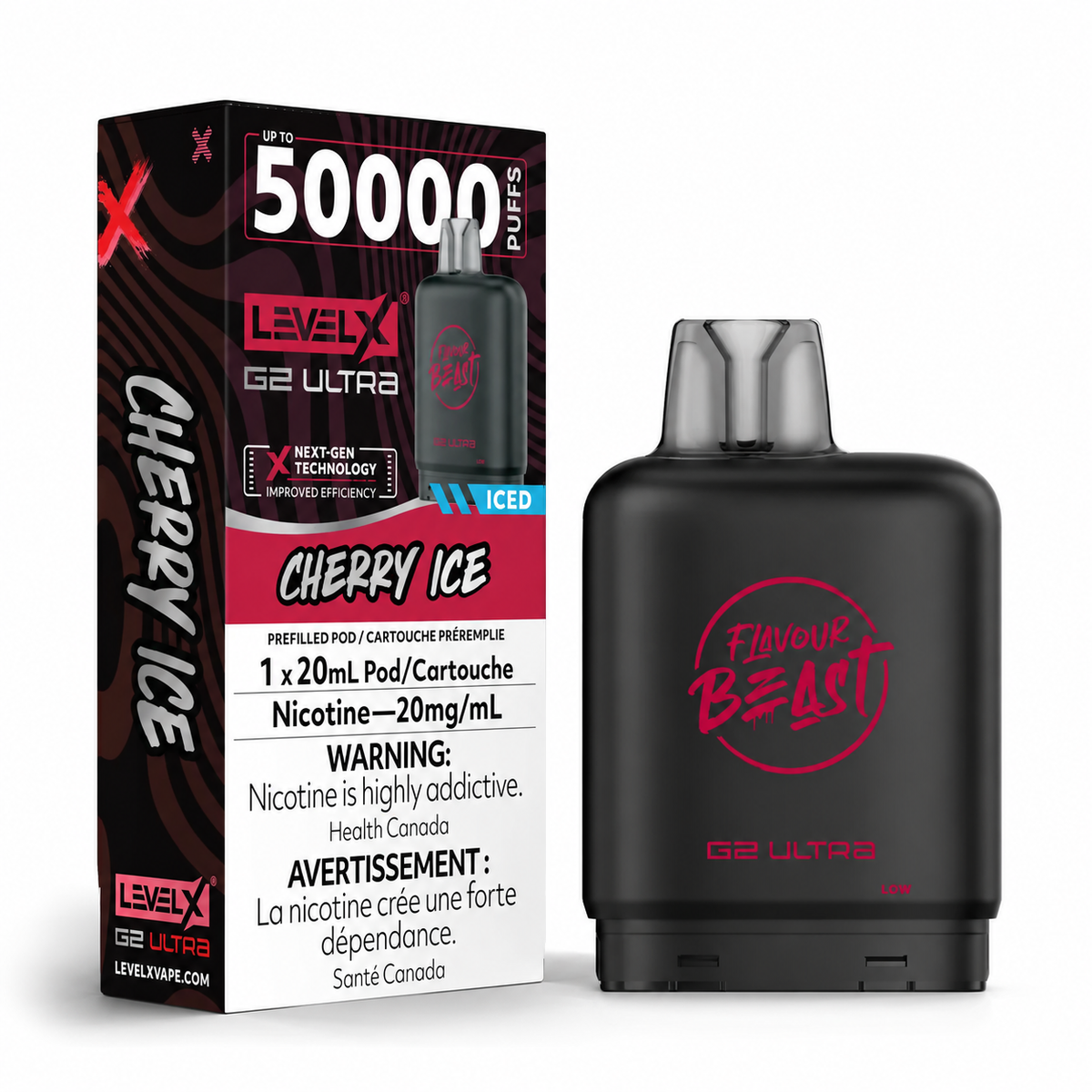 Cherry Ice - Level X Flavour Beast G2 Ultra 50K Pod