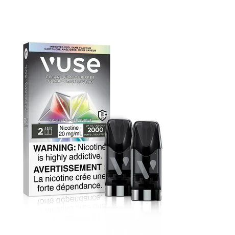 Flavor-Free Clear Vuse Pods 2pk Pre-Filled Pods