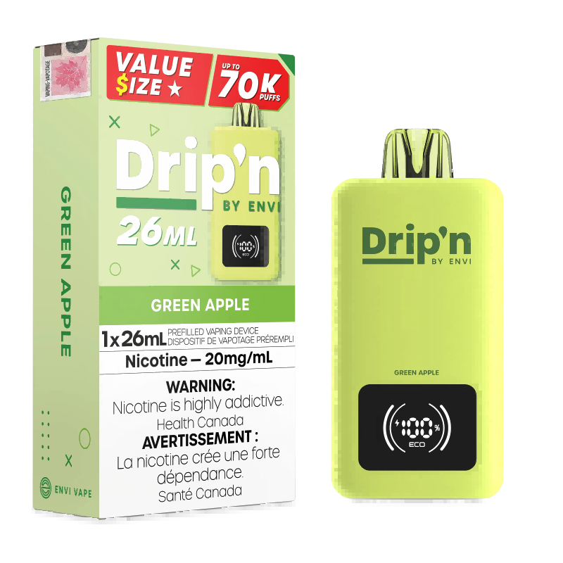 Green Apple Envi Drip’n 70K Disposable Vape - VapeBest