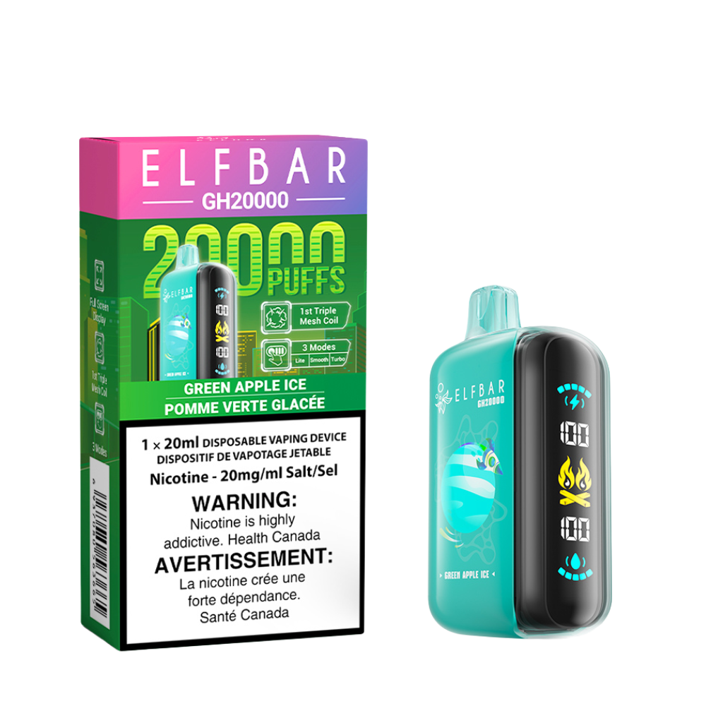 Green Apple Ice  Elf Bar GH20k Disposable Vape - VapeBest