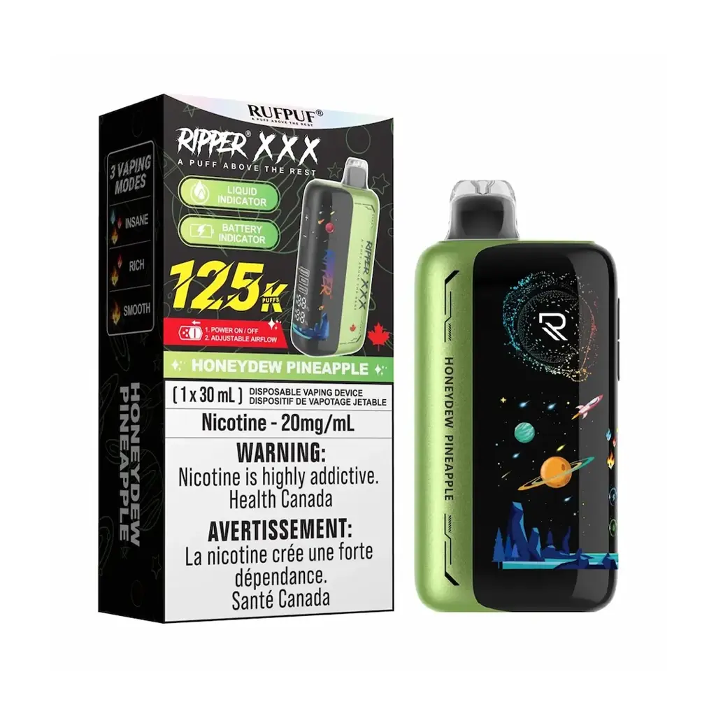 Honeydew Pineapple Rufpuf Ripper XXX 125K Disposable Vape - VapeBest