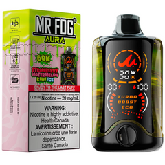 Strawberry Watermelon Kiwi Ice Mr. Fog Aura 60K Disposable Vape 0mg
