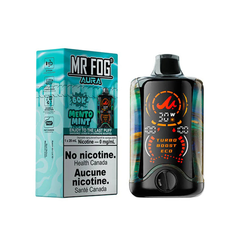 Mento Mint Mr. Fog Aura 60K Disposable Vape Mento Mint Mr. Fog Aura 60K Disposable Vape