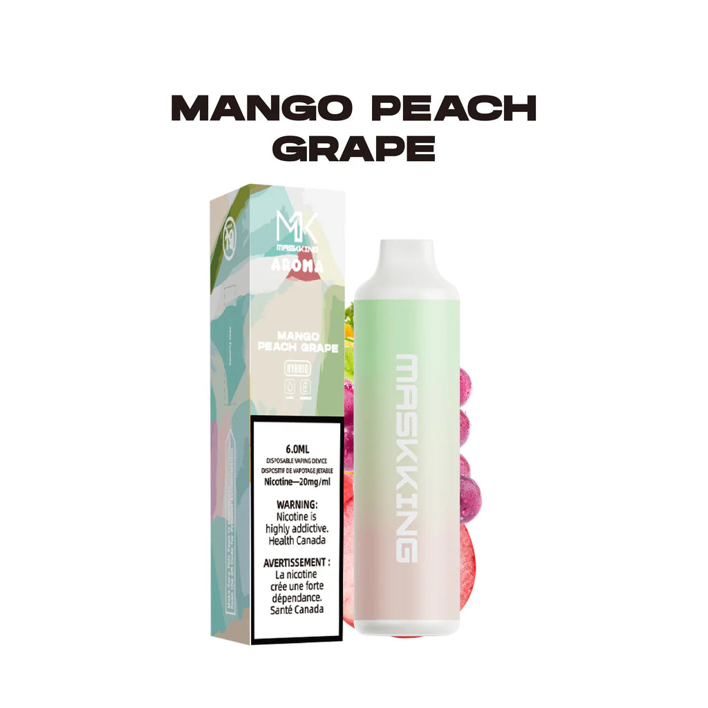 Mango Peach Grape Maskking Aroma 6000 Puffs Disposable Vape