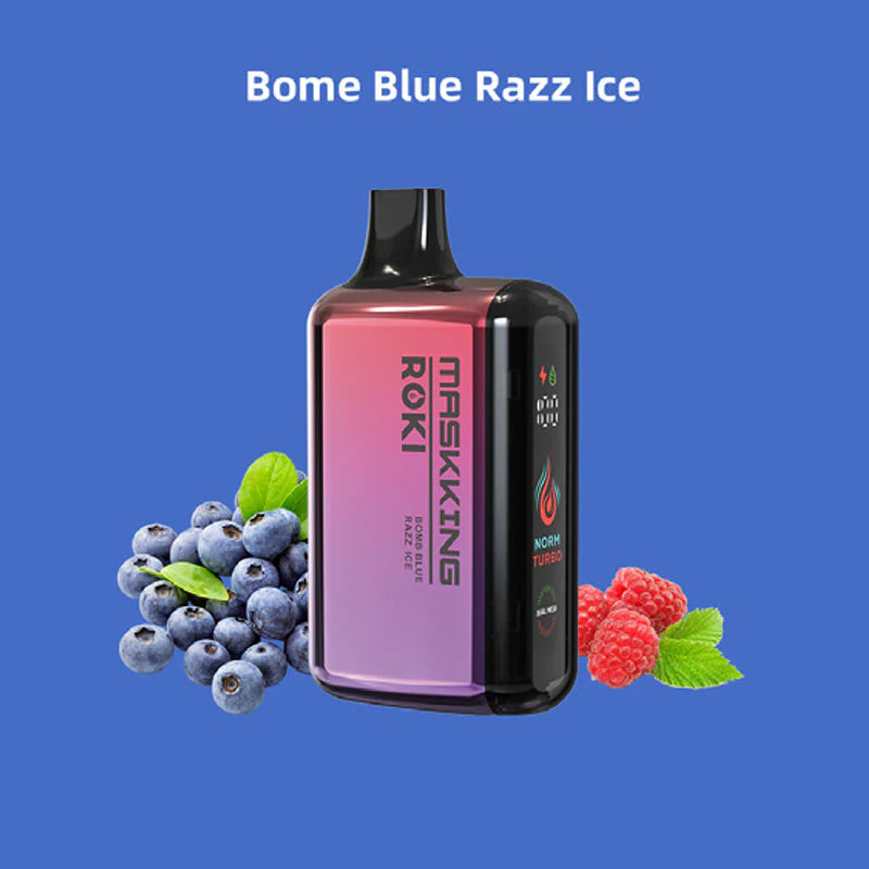 Bone Blue Razz Ice MASKKING Roki 15000 Disposable Vape