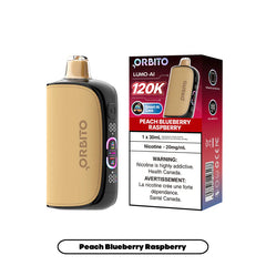 Peach Blueberry Raspberry Orbito Lumo AI 120K Disposable Vap (20mg) - VapeBest