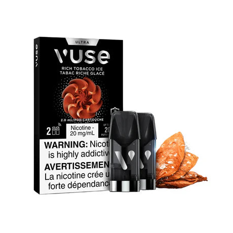 Rich Tobacco Ice Flavor Vuse Ultra Pods 2pk Pre-Filled Pods
