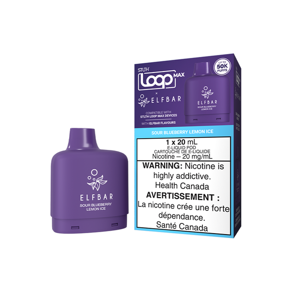 Sour Blueberry Lemon Ice STLTH Loop Max X Elfbar 50K Pod
