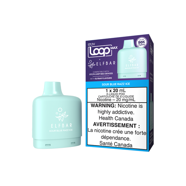 Sour Blue Razz Ice STLTH Loop Max X Elfbar 50K Pod