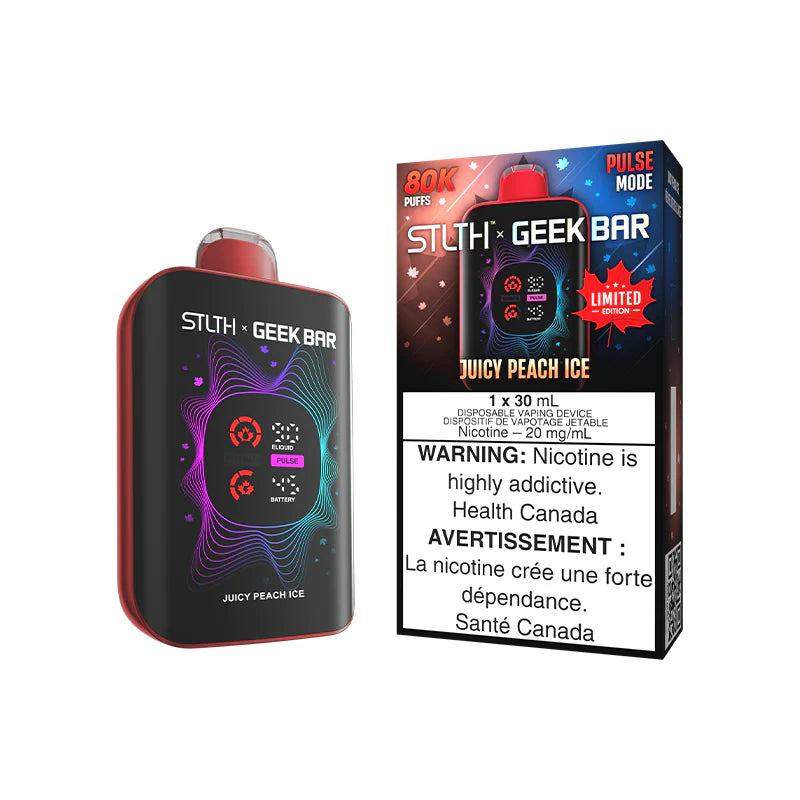 Juicy Peach Ice STLTH X GEEK BAR Canada Limited Edition Disposable Vape 80K