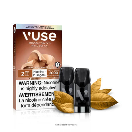 Smooth Tobacco Flavor Vuse Pods 2pk Pre-Filled Pods