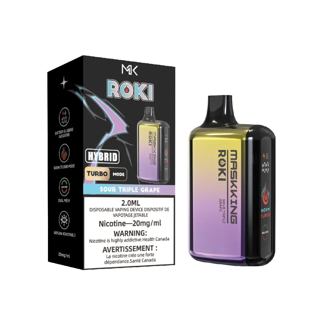Sour Tropical Grape MASKKING Roki 15000 Disposable Vape