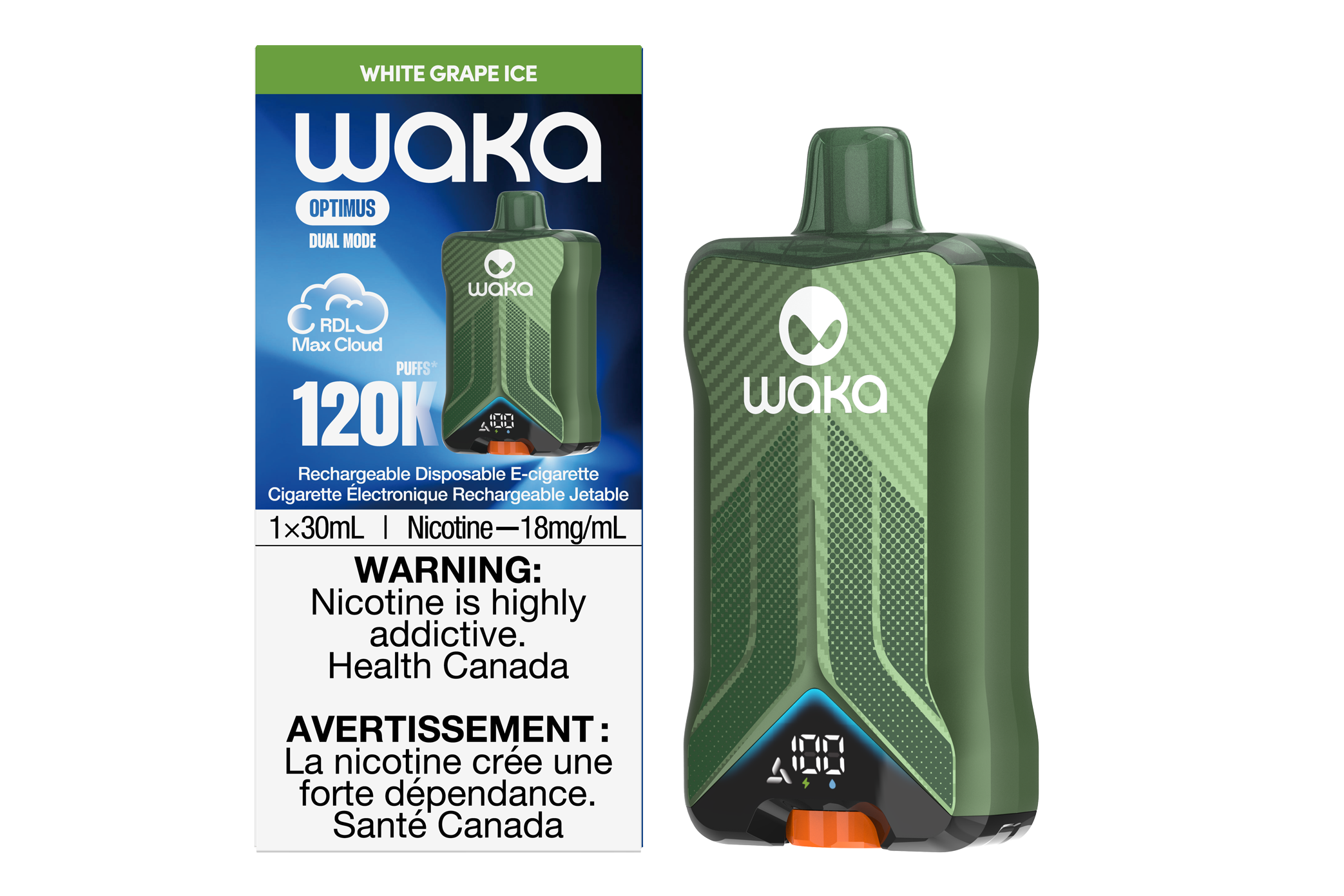 White Grape Ice WAKA Optimus 120K Device