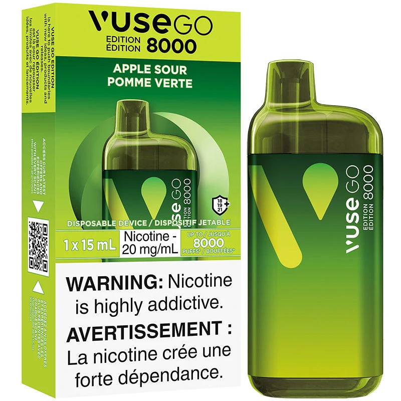 Apple Sour Vuse GO 8000 Disposable Vape