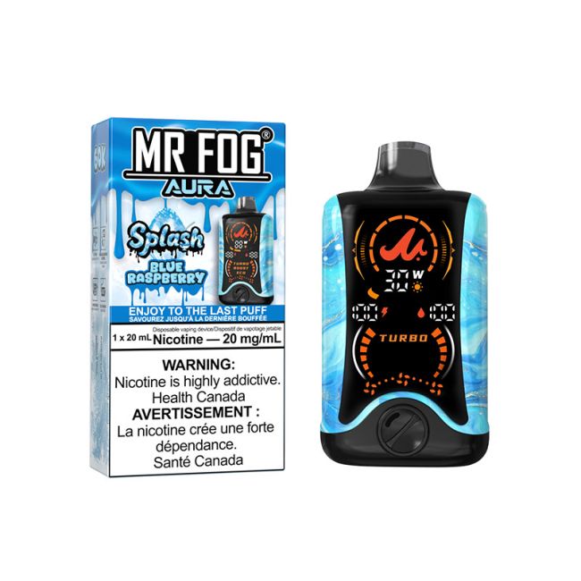 Splash Blue Raspberry Mr. Fog Aura 60K Disposable Vape - VapeBest