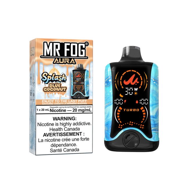 Splash Blue Coconut Mr. Fog Aura 60K Disposable Vape - VapeBest