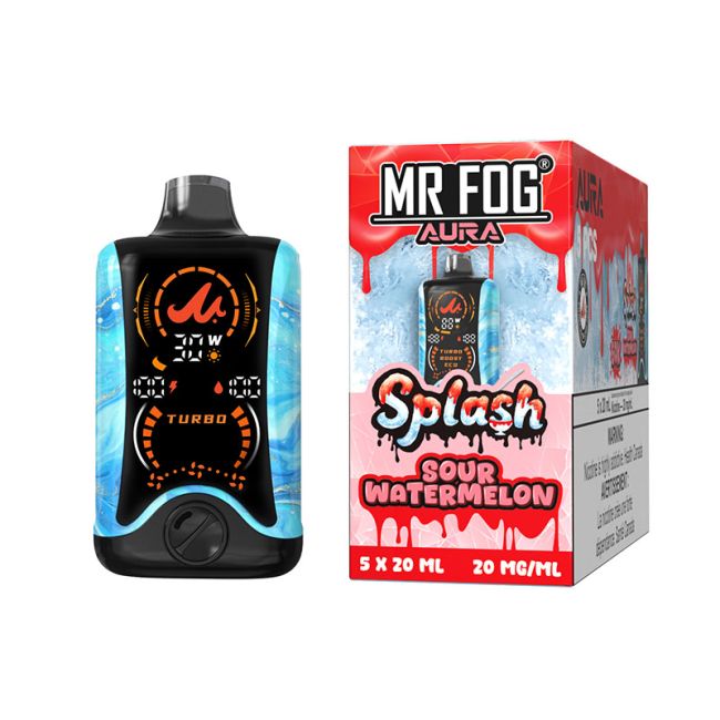sour watermelon vape juice MR FOG AURA Splash Sour Watermelon Disposable Vape 60000 Puffs