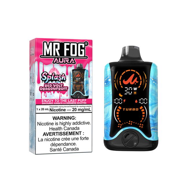 mr fog nova dragonfruit MR FOG AURA Splash Red Volt Dragonfruit Disposable Vape 60000 Puffs