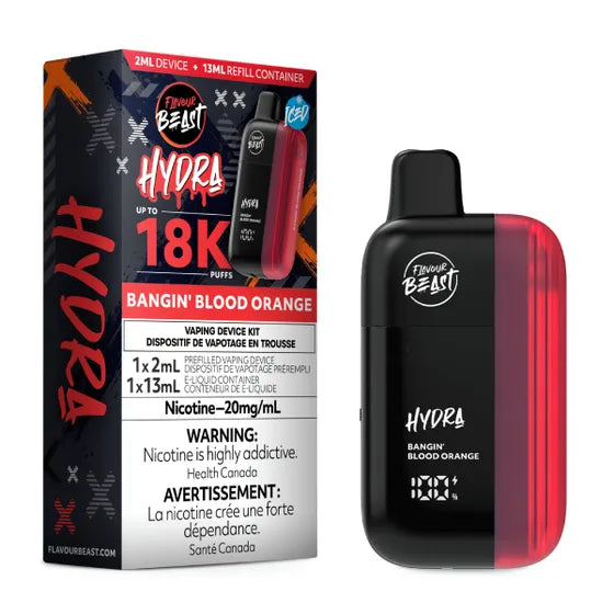 Bangin' Blood Orange Iced Flavour Beast Hydra 18K Disposable Vape