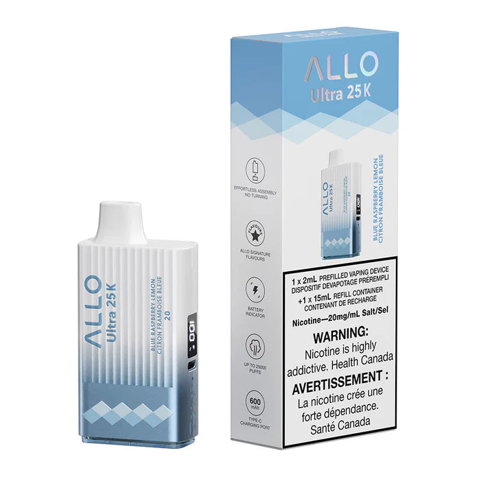 Blue Raspberry Lemon 17ml Allo Ultra 25K Disposable Vape - VapeBest