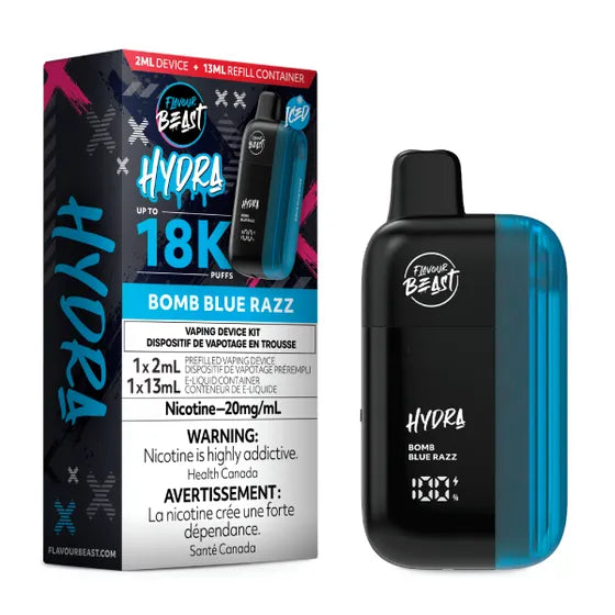 Bomb Blue Razz Iced Flavour Beast Hydra 18K Disposable Vape