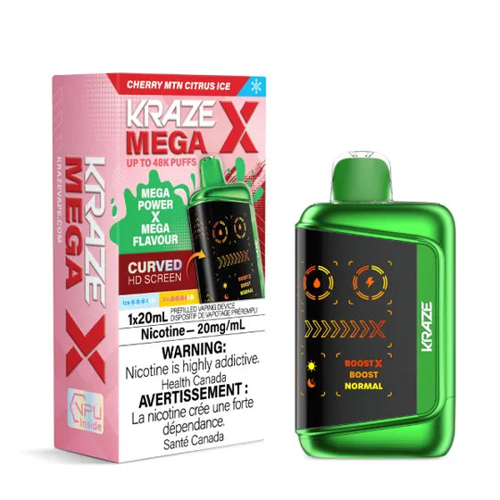 Cherry MTN Citrus Ice Kraze Mega X 48K Disposable Vape