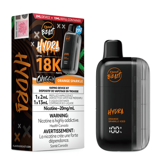 Chuggin' Orange Sparkle Iced Flavour Beast Hydra 18K Disposable Vape