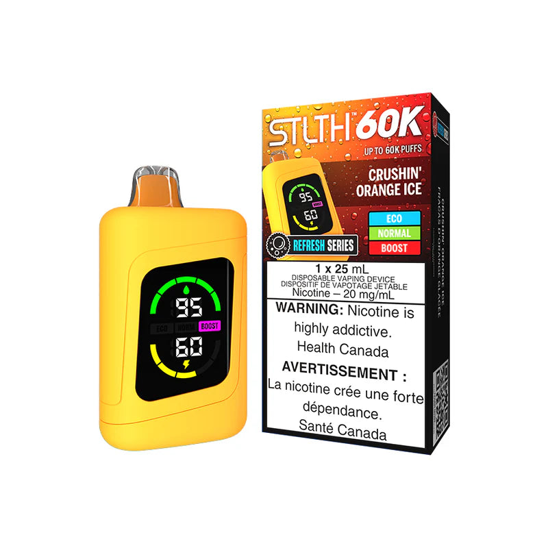 Crushin' Orange Ice STLTH 60K Refresh Series Disposable Vape