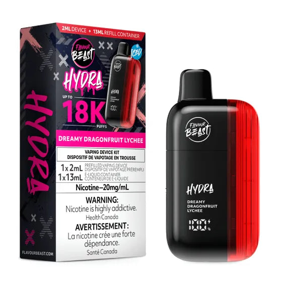 Dreamy Dragonfruit Lychee Iced Flavour Beast Hydra 18K Disposable Vape