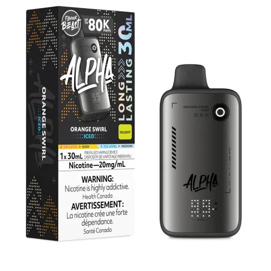 Orange Swirl Iced Flavour Beast ALPHA 80k Disposable Vape