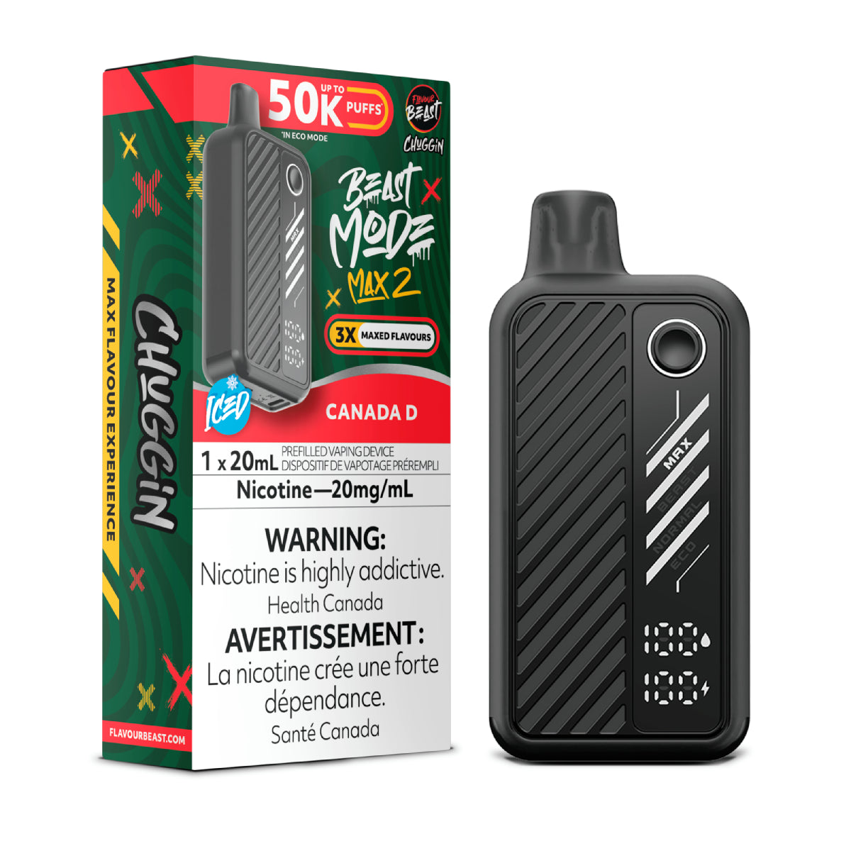 Canada D Iced Flavour Beast Beast Mode Max 2 50K Disposable Vape
