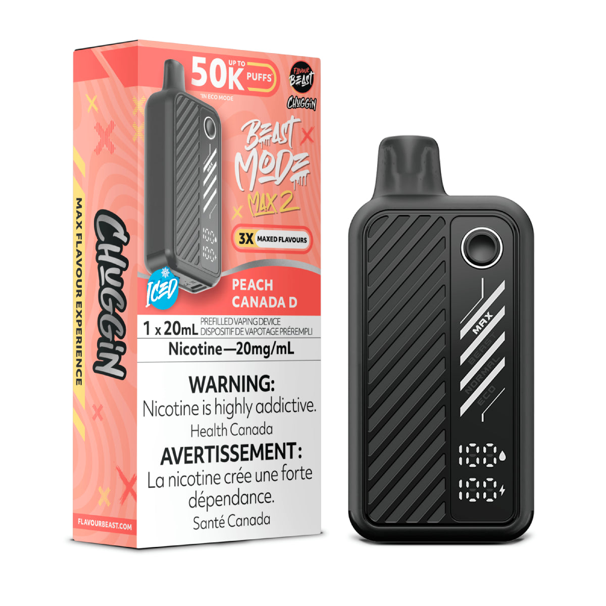 Peach Canada D Iced Flavour Beast Beast Mode Max 2 50K Disposable Vape