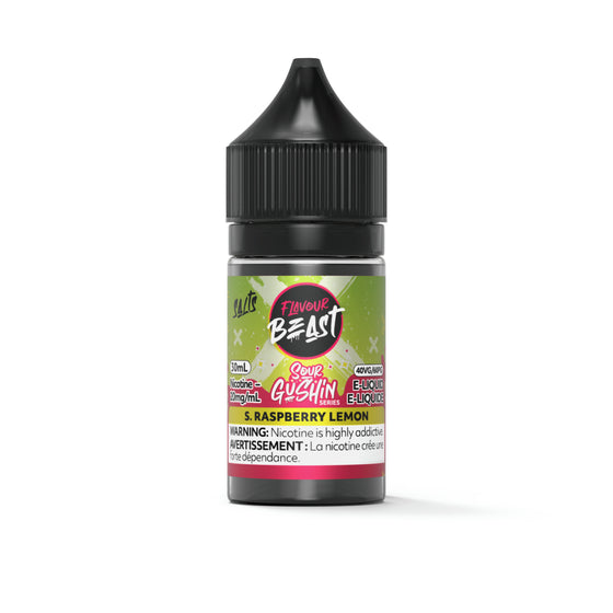 S. Raspberry Lemon Gushin Series Flavour Beast E-Liquid (Salt 60ML) - VapeBest