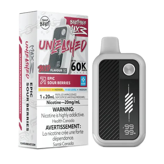 Epic Sour Berries Iced Flavour Beast Mode Max 3 60K Disposable Vape - VapeBest