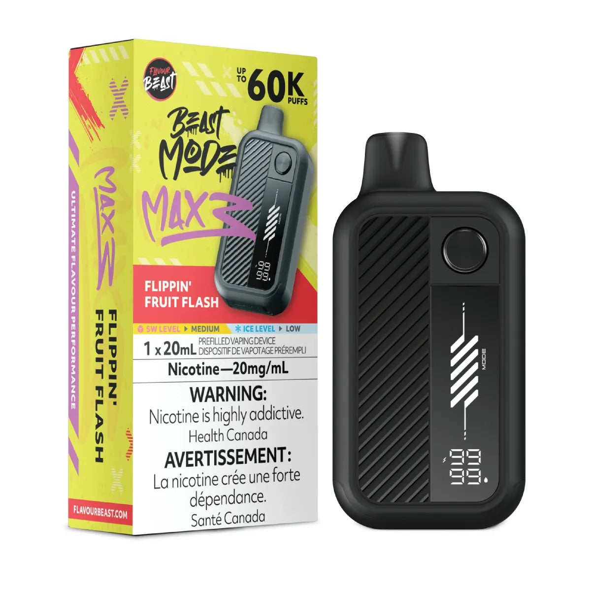 Flippin' Fruit Flash Flavour Beast Mode Max 3 60K Disposable Vape